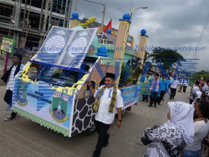 dekorasi mobil pawai di kota medan